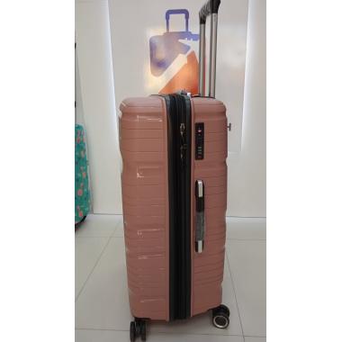 Чемодан 28 дюймов Travel Fashion розовый с расширением из полипропилена