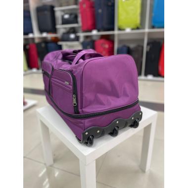 Дорожная сумка на колёсах M фиолетовая