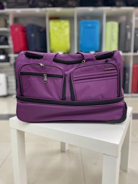 Дорожная сумка на колёсах S фиолетовая
